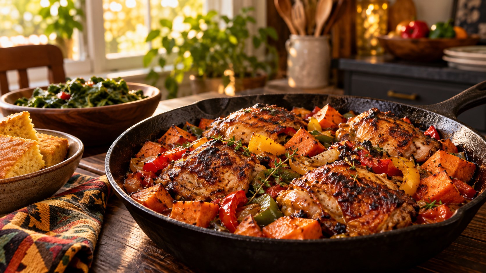 Home-cooked skillet supper